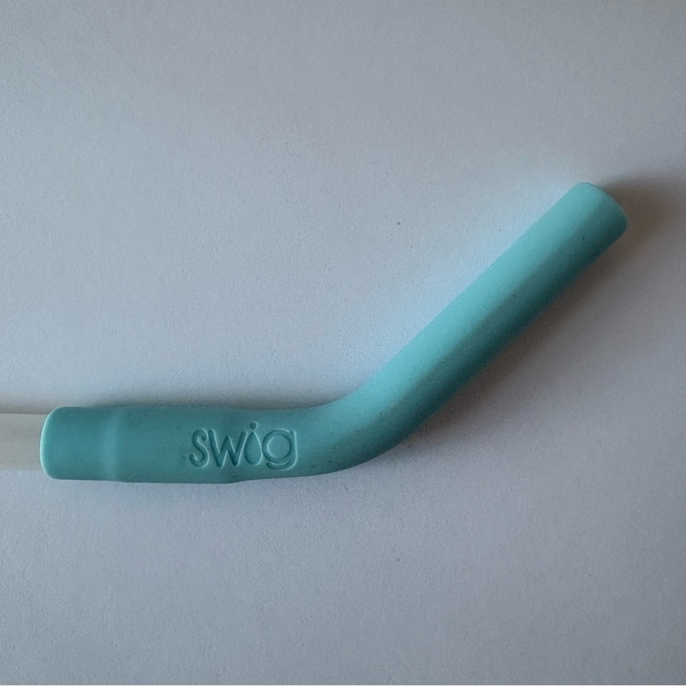 Swig Life Mega Mug with Handle Insulated Tumbler Lid Straw 40 oz Teal Coral EUC - Picture 13 of 16